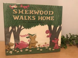 Sherwood Walks Home James Flora First Edition Vintage Childrens Book Euc 1966