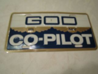 God Is My Co - Pilot Metal License Plate Christian