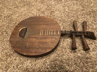 Antique Chinese Musical Instrument Yueqin Yueh - Chin Moon Guitar