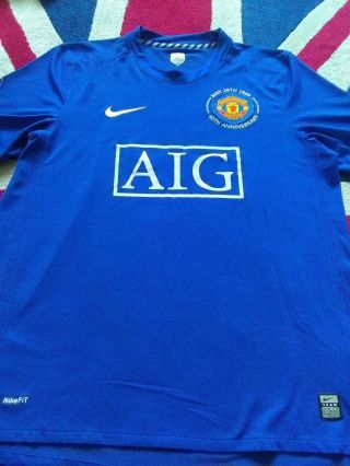 Bnwt Vintage Manchester United Nike Away Shirt 2008/09 40th Anniversary Berbatov