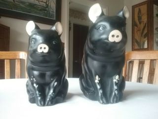 Vintage Alexander Backer Co Chalkware Piggy Bank (2 Pig Set)