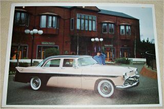 1956 Desoto Firedome 4 Dr Sedan Car Print (pink & Black)