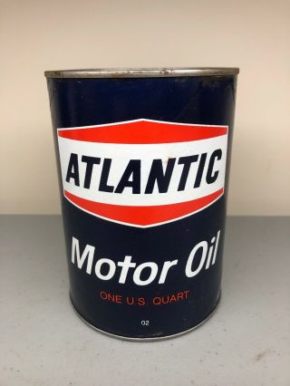 Vintage Atlantic Richfield Composite Empty Oil Can Philadelphia Motor