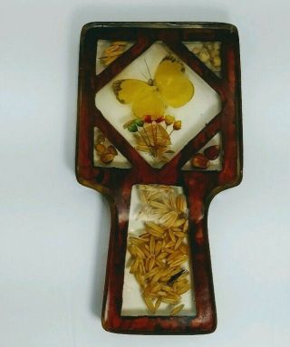 Vintage Lucite Resin Butterfly Spoon Rest 1970 