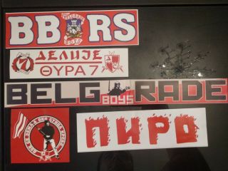 Ultras Stickers Delije Ceber Crvena Zvezda Red Star Belgrade Hooligans Olympiako