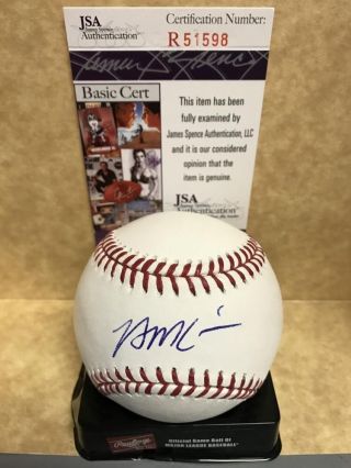 Brian Mccann Astros/braves/yankees Signed Auto M.  L.  Baseball Jsa R51598