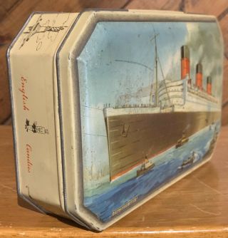 Vintage Bensons English Candies The Queen Mary Tin Box Container Shawshank 2