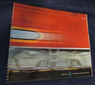 Vtg Unusual 1967 Champion Papers Sample Book Fold - Out Ad Featuring Lionel Trains