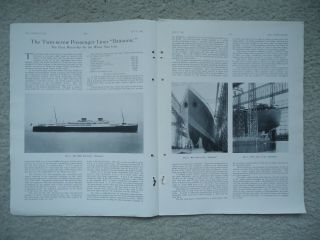 White Star Line - Britannic - The Shipbuilder - July 1930