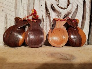 Vintage Pair Hand Made Wooden Spanish Castanets