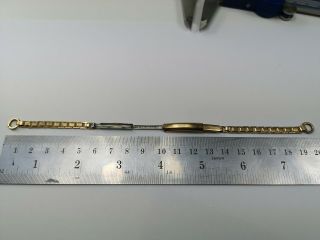 Vintage Montal Rolled Gold Stainless Steel Ladies Watch Strap Adjustable 14.  5cm