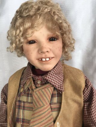 Hanna Nissen Porcelain Doll Boy by John Nissen 26” Caucasian Bucktooth Freckles. 2