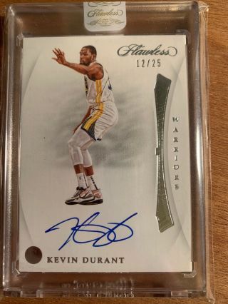 2018 - 19 Panini Flawless Kevin Durant Auto /25 Encased Warriors