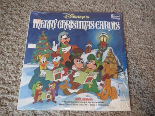 Walt Disney Merry Christmas Carols Mickey Mouse Disneyland Music Vtg 1980 Vinyl