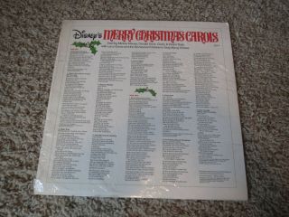 Walt Disney Merry Christmas Carols Mickey Mouse Disneyland Music Vtg 1980 Vinyl 3