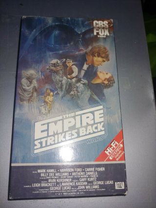 Star Wars The Empire Strikes Back Red Label Vhs Videotape 1982 Vintage