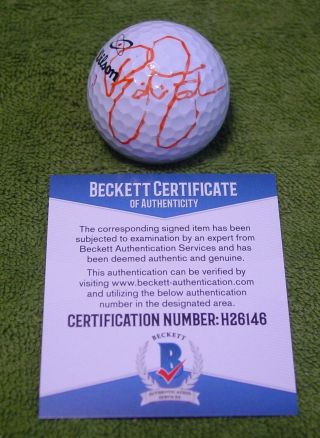 Rickie Fowler Signed/autographed Golf Ball Beckett Bas Jsa Psa