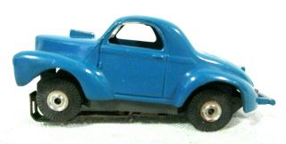 Aurora 1401 Willys Gasser Slot Car In Blue T - Jet Vintage Model Racing Track Toys