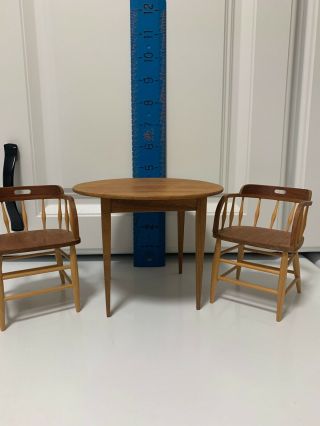 Vintage Miniature Table & Chairs By Warren Dick 1968 Doll Size?