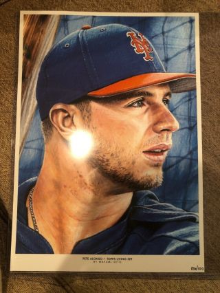 2019 Topps Living Set Fine Art Print 176 Pete Alonso Numbered 16/100