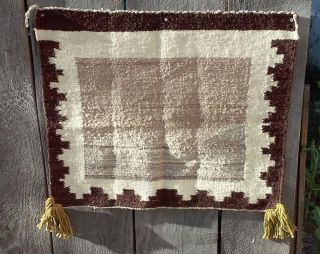Antique Navajo Rug Saddle Blanket Native American Indian Open Field Weaving 1900