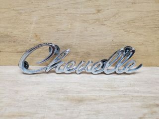 Vintage Oem Chevrolet Chevy Chevelle Emblem Logo Ornament Nameplate Metal