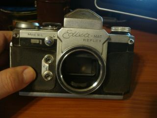Vintage Wirgin Edixa Mat - Flex Camera Body Model B - L West Germany With Case