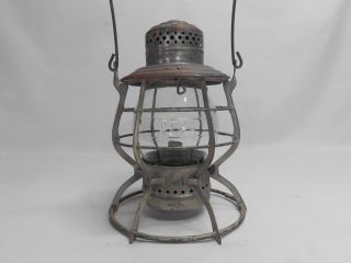 Southern Pacific Co.  Railroad Lantern The Adams 1897 Clear Embossed Spco Globe