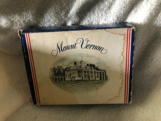 Vintage Avon George & Martha Washington Blue Glass Mount Vernon Plate