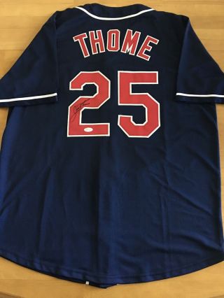 Jim Thome Autographed/signed Cleveland Indians Jersey Jsa