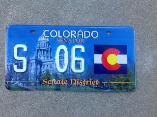 Colorado - Senator - License Plate - Senate District