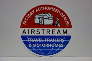 Airstream Factory Authorized Dealer Die Cut Sign Rare Late 70 