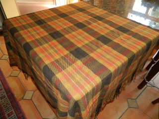 Vintage Pendleton Blanket 51  X 67  Tartan 100 Wool