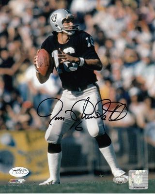Jim Plunkett Signed 8 X 10 Photo With Sports Memorabilia - Oakland Raiders