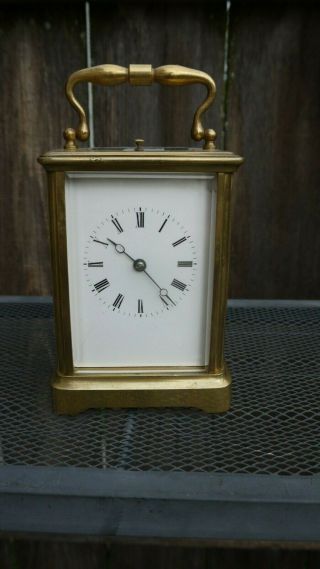 Antique French Carriage Clock With Repeat Strike