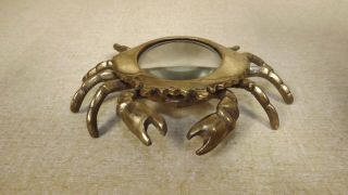 Vintage Crab Magnifier Heavy Brass? Very Cool