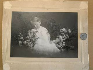 Antique Post Mortem Photo Cabinet Card Little Girl