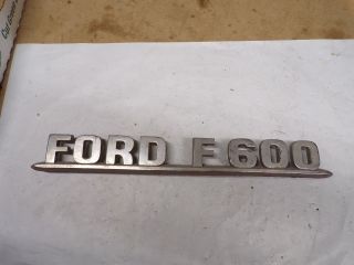 Vintage Ford F - 600 Chrome Truck Emblem