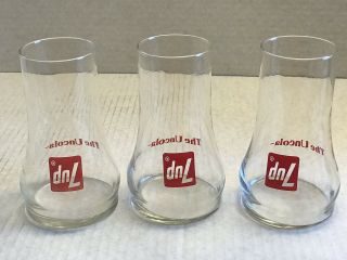 Vintage Set of (3) 7up The Uncola Glass Tumblers 1980 