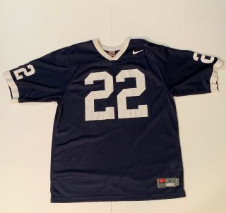 Penn State Nittany Lions 22 Nike Football Jersey Mens Large Blue Psu