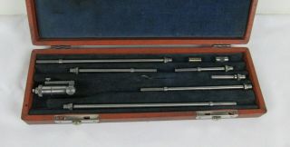 Brown & Sharpe Inside Micrometer Rod Set 2 - 8 Inch Vintage