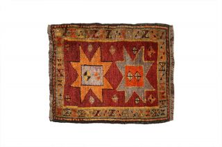 2x3 Hand Knot Wool Oriental Oushak Geometric Vintage Meddalion Turkish Area Rug
