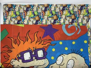 Vintage Nickelodeon Rugrats Tommy Chucky Angelica Pillow Cases Two Standard Size