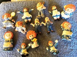 13 Vintage Raggedy Ann and Andy Mini Rubber figures 3