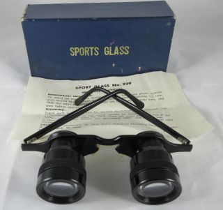 Vintage Wearable Selsi Sportiere 2.  8 X 2.  8 Coated Japan Binocular Opera Glasses