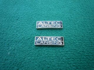 Vintage Altec Lansing Nameplate Logo Badges 3/4 " Wide X 1/4 " High 1980 