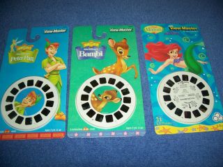Vintage 1998 Disney Bambi Peter Pan & Little Mermaid View - Master Reel Packs