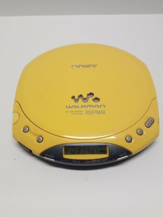 Vtg Sony D - E220 Walkman Portable Cd Player Espmax Yellow