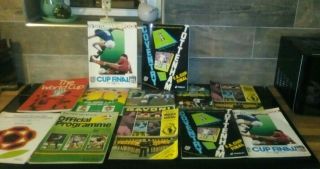 Large Bundle Of Vintage Football Programmes