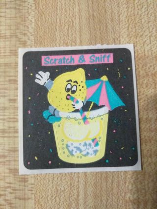 Vintage 80s Sandylion Lemonade Scratch - And - Sniff Sticker